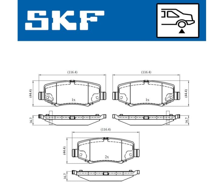 Brake Pad Set, disc brake VKBP90374A