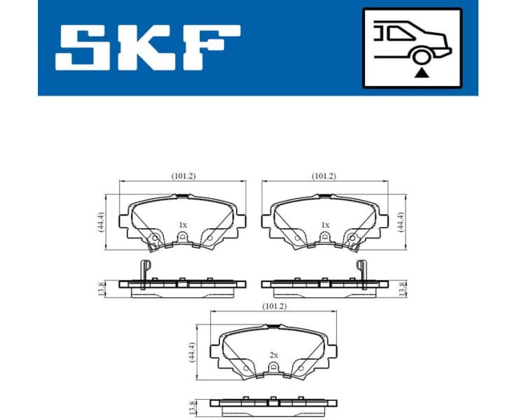 Brake Pad Set, disc brake VKBP90581A