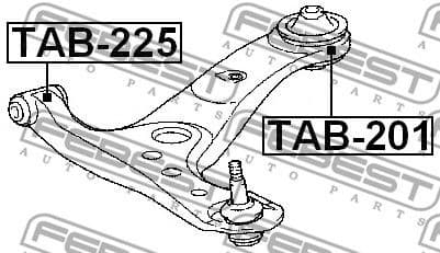 Mounting, control/trailing arm TAB-225 - image 2