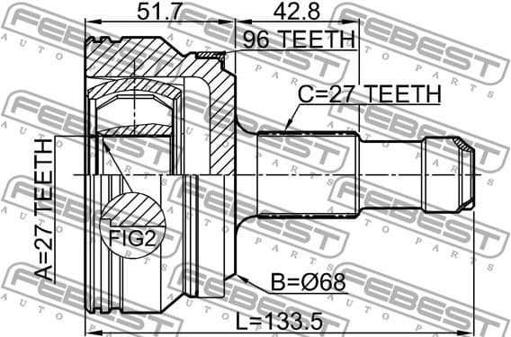 Joint Kit, drive shaft 1610-212A96R - image 2
