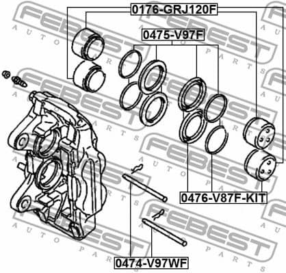 Repair Kit, brake caliper 0475-V97F
