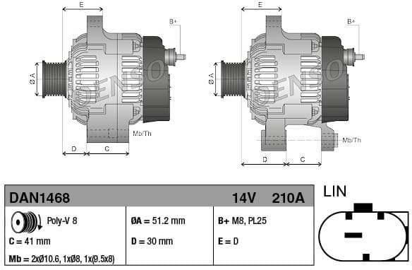 Alternator DAN1468 - image 3