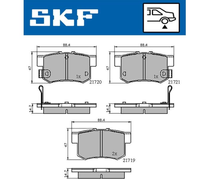 Brake Pad Set, disc brake VKBP90505A