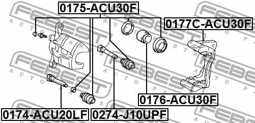 Repair Kit, brake caliper 0175-ACU30F