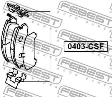 Accessory Kit, disc brake pad 0403-CSF - image 2