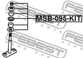 Repair Kit, stabiliser coupling rod MSB-095-KIT