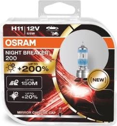 Osram Bulbs H11 12V NIGHT BREAKER +200% kompl. 2vnt - Autoera - image 2