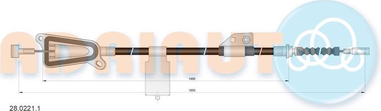 Cable Pull, parking brake 28.0221.1