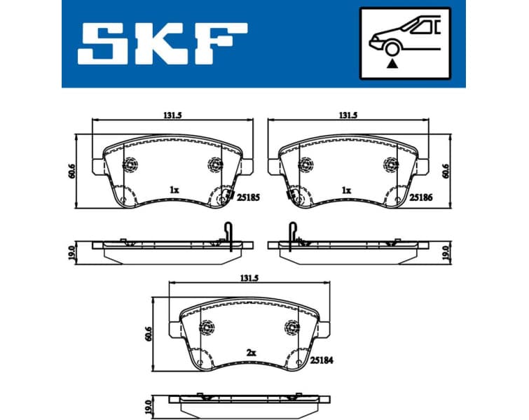 Brake Pad Set, disc brake VKBP80343A