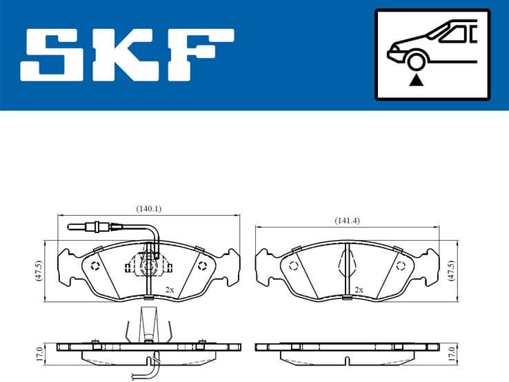 Brake Pad Set, disc brake VKBP80580E