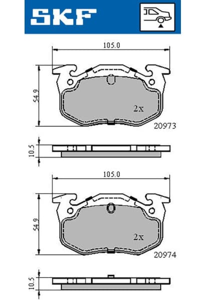 Brake Pad Set, disc brake VKBP90120
