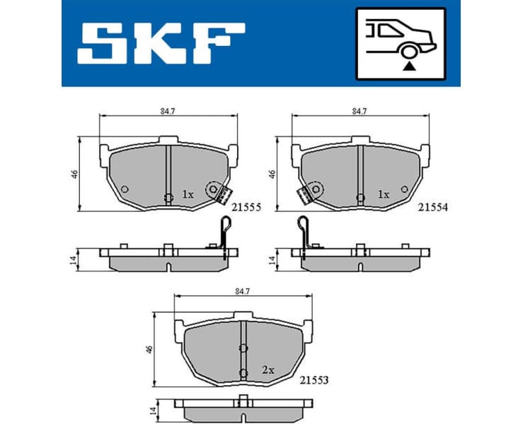 Brake Pad Set, disc brake VKBP90483A