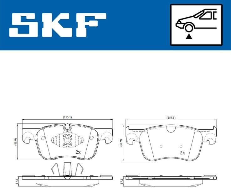 Brake Pad Set, disc brake VKBP80086