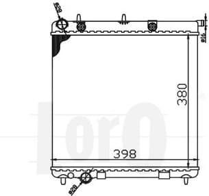 Radiator, engine cooling LORO 009-017-0047 - image 2