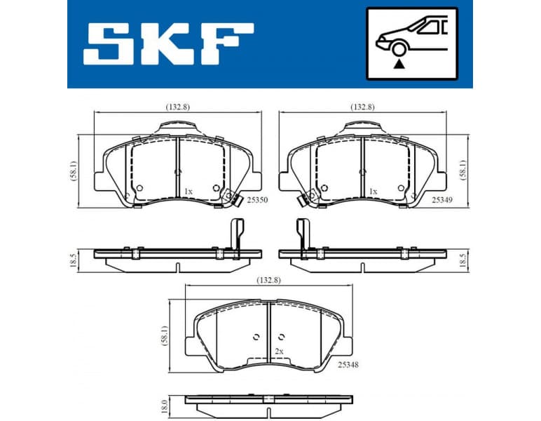 Brake Pad Set, disc brake VKBP80268A