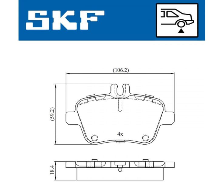 Brake Pad Set, disc brake VKBP90056