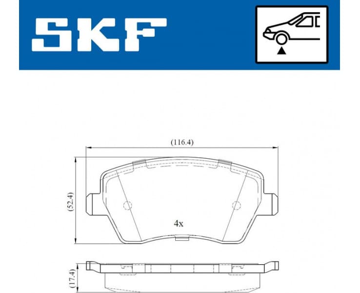 Brake pads front VKBP 80003