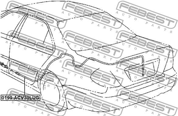 Cable Repair Kit, tailgate lock 0199-ACV30LUG - image 2