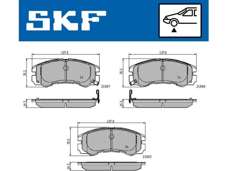 Brake Pad Set, disc brake VKBP80590A