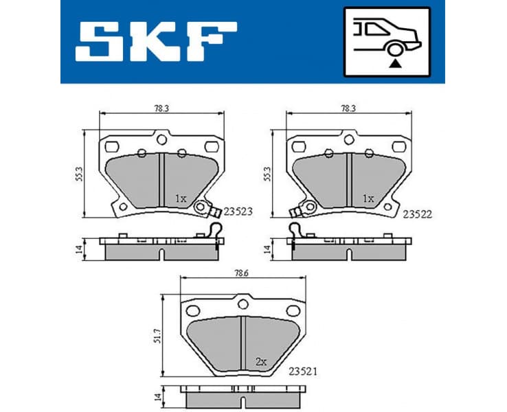 Brake pads rear VKBP 90559 A