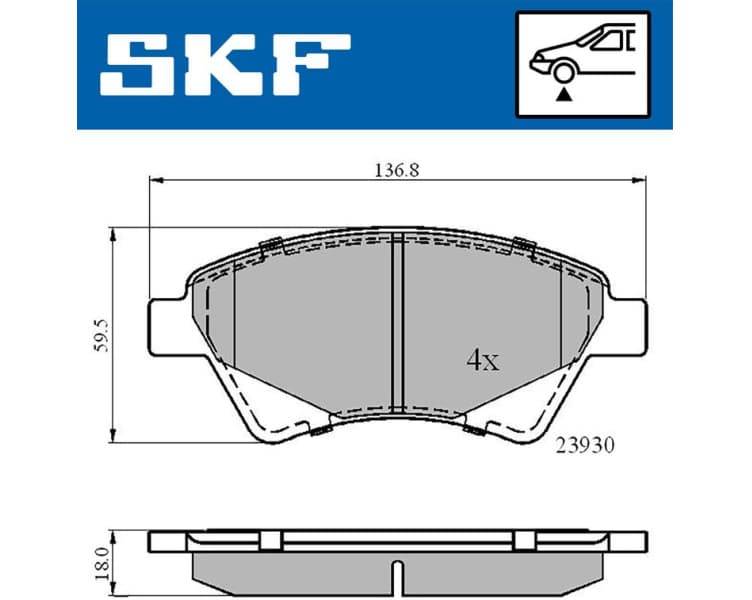 Brake Pad Set, disc brake VKBP80163