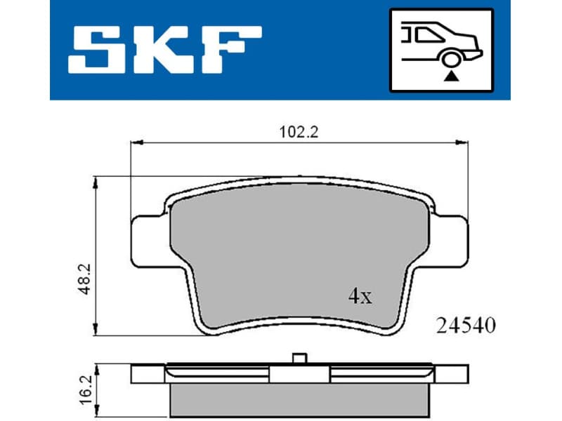 Brake pads rear VKBP 90088