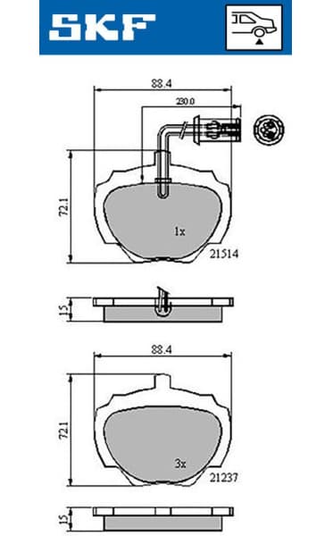 Brake Pad Set, disc brake VKBP90506E