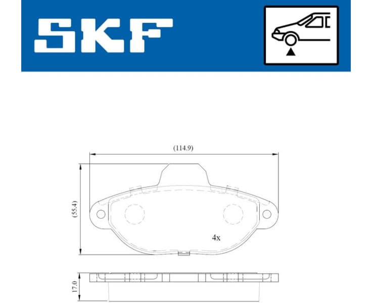 Brake Pad Set, disc brake VKBP80162E