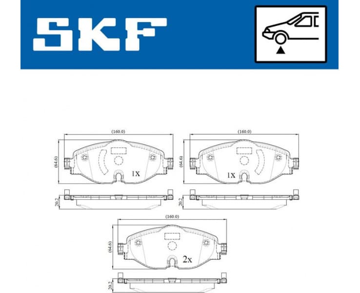 Brake pads front VKBP 80104