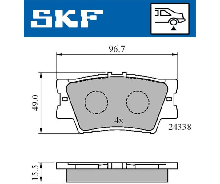 Brake pads rear VKBP 90307