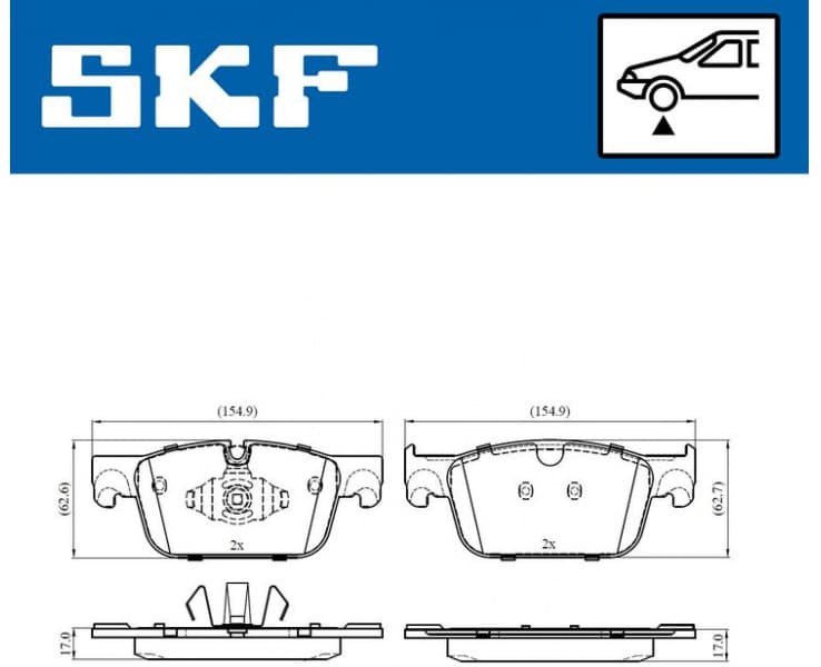 Brake pads front VKBP 80563