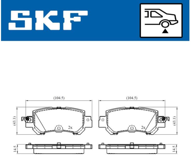 Brake pads rear VKBP 90418 A