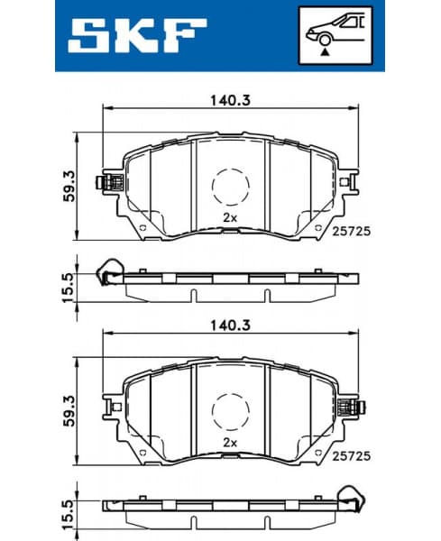 Brake Pad Set, disc brake VKBP80394A