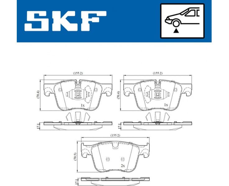 Brake Pad Set, disc brake VKBP80085