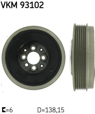 Belt Pulley, crankshaft VKM 93102 - image 2