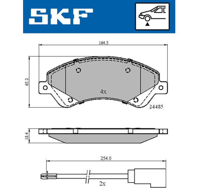 Brake pads front VKBP 80110 E
