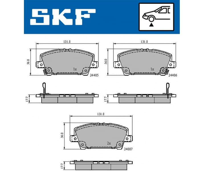 Brake Pad Set, disc brake VKBP80195A