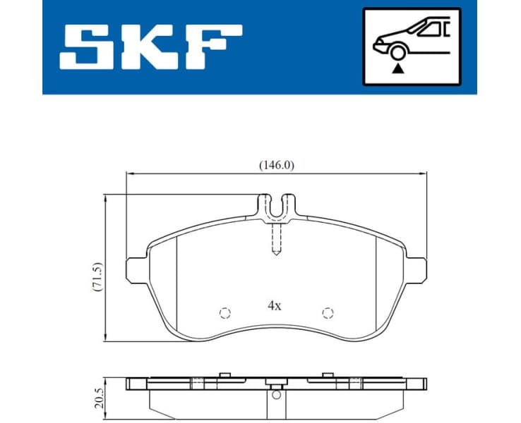 Brake Pad Set, disc brake VKBP80051