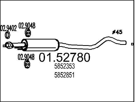 Centre Muffler 01.52780