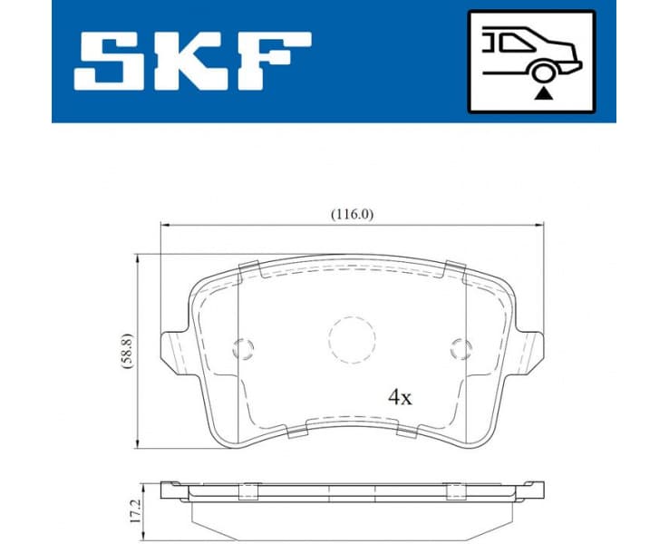 Brake pads rear VKBP 90150