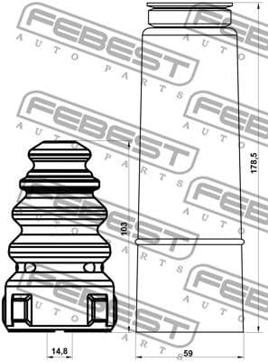 Dust Cover Kit, shock absorber ADSHB-8PAR-KIT - image 2