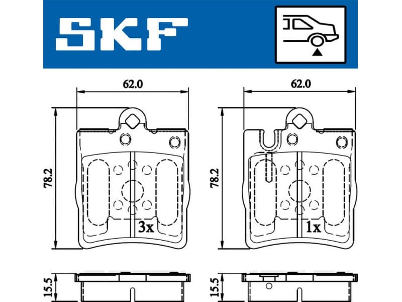 Brake Pad Set, disc brake VKBP90199