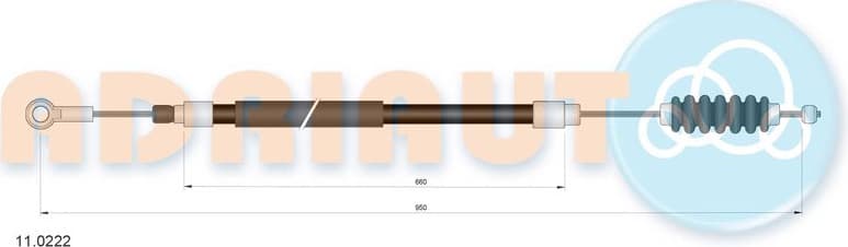 Cable Pull, parking brake 11.0222
