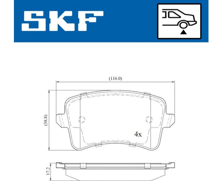 Brake pads rear VKBP 90052