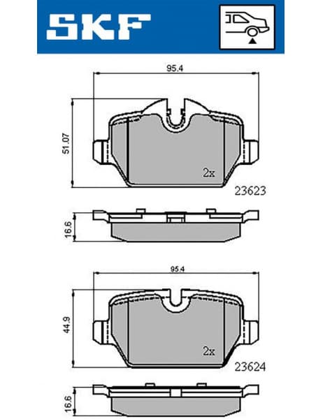 Brake pads rear VKBP 90090