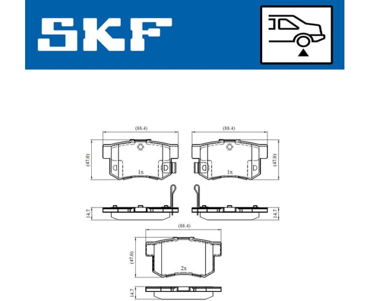 Brake Pad Set, disc brake VKBP90451A