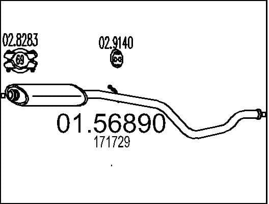 Centre Muffler 01.56890
