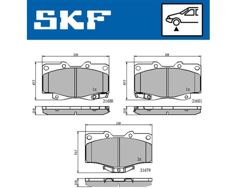 Brake Pad Set, disc brake VKBP80247A