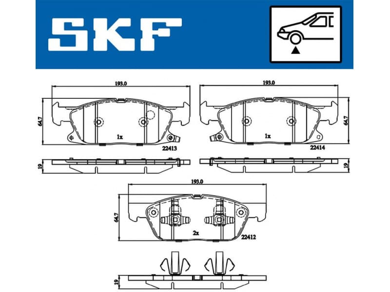 Brake Pad Set, disc brake VKBP80433A