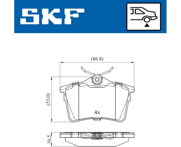 Brake pads rear VKBP 90036